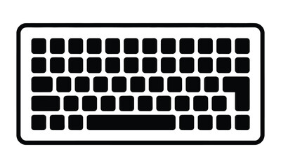 Minimalist keyboard keys layout vector illustration © candysartistry