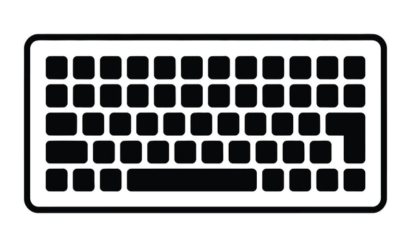 Minimalist keyboard keys layout vector illustration