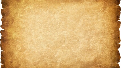 Naklejka premium Vintage parchment, old paper texture, torn edges, beige background