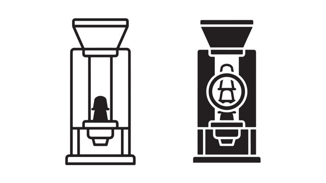 Coffee Capsule Dispenser with Black and White Design and Silhouette of Person Featuring Kitchen Appliance, Modern, Minimalist with Line Art and Icon