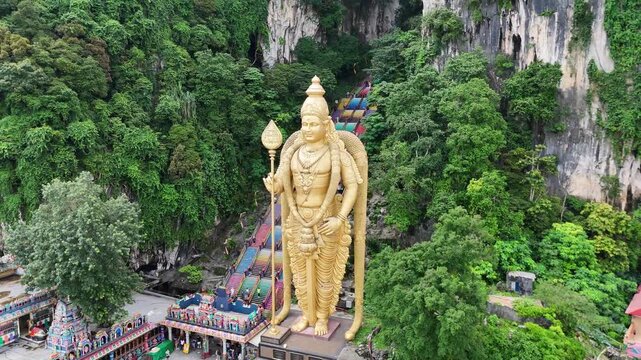 Batu Caves - indian temple near Kuala Lumpur. Malaysia religious landmark.