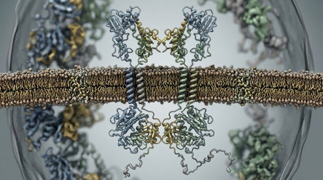 Cryo EM reconstruction of EGFR receptor tyrosine kinase dimer