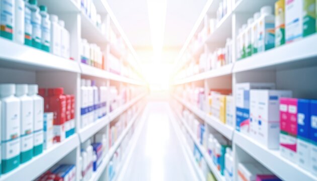 Exploring out of focus medicine shelves in a pharmacy environment a unique perspective on standard healthcare products