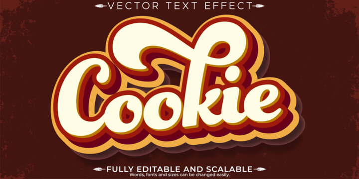 Bakery text effect, editable baked goods and delicious customizable font style