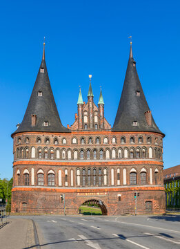 Holstein gate at L&uuml;beck, Germany, view fro the old town