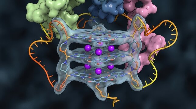 Cryo EM reconstruction of mrna g quadruplex tetrad planes
