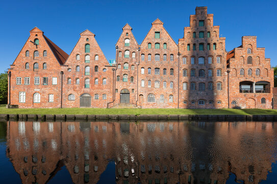 Historic salt warehouses at l&uuml;beck old town