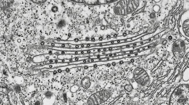 TEM of germ cell cytoplasm showing annulate lamellae stacks