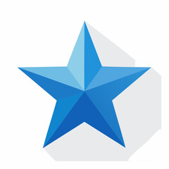 Obraz premium Blue Star Icon with Shadow