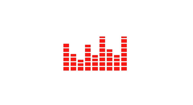 Red Sound Wave Graphic Equalizer Bars.