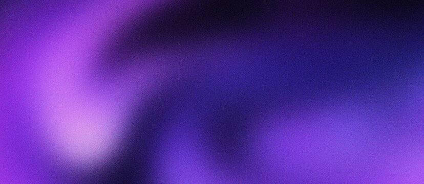 Purple abstract background with grainy texture and soft light leaks. Dark violet gradient backdrop with cinematic film grain. Ethereal neon purple waves for modern digital wallpaper and design.