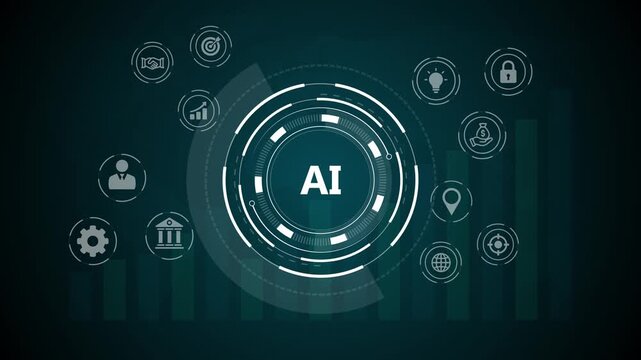 Ai, the concept of artificial intelligence use analytics, automation, and an autonomous brain. big data management, computer connection information intelligence technology,4k quality animation video