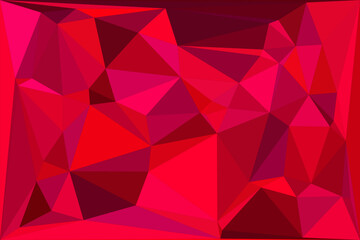 Naklejka premium Abstract hot pink geometric polygonal background with sharp triangular faceted style.