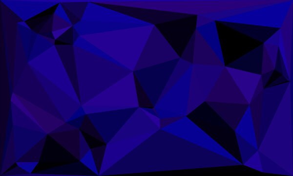 Dark blue and black abstract low poly geometric pattern background.