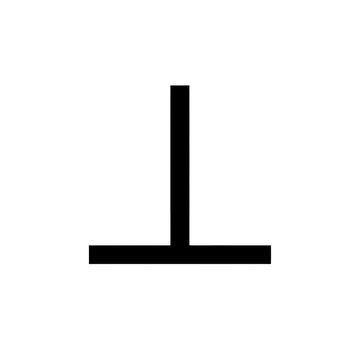 Perpendicular Symbol | geometry mathematical notation educational icon