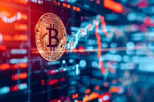 A dynamic visual concept of finance,crypto concept.