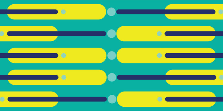Modern abstraction, composition made of various rounded shapes of lines in color - Vector illustration
