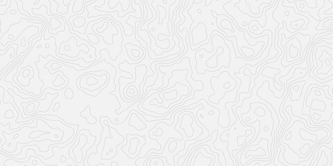 Minimal Topographic Contour Map Background With Seamless Line Pattern for Design and Mapping. © FARIDA