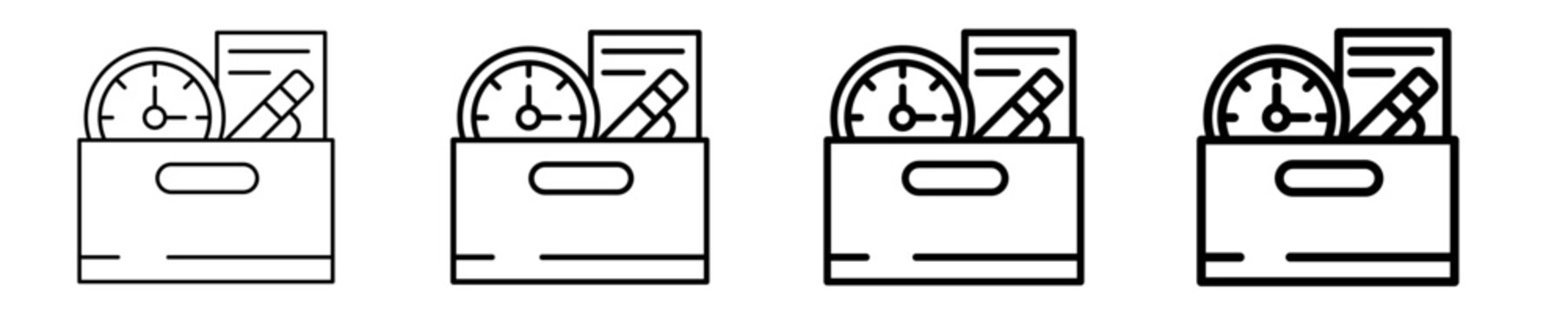 Layoff Notice  Icon Set Different Style Collection