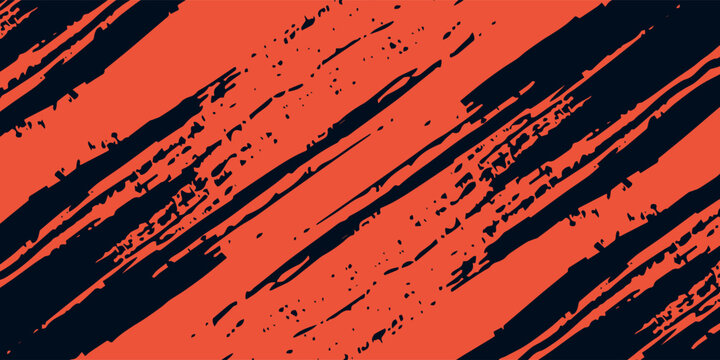 grunge halftone merah di Ilustrasi latar belakang hitam