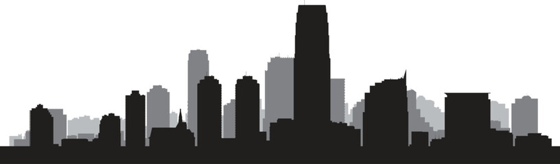 NEW JERSEY City skyline prepared in vector © Evren Mörel