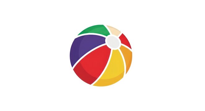 Rainbow striped inflatable beach ball toy for children