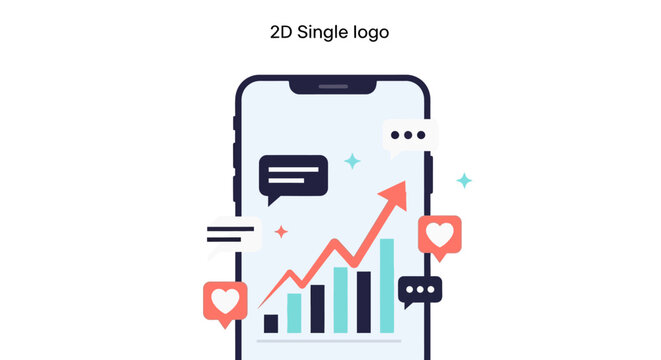 Single logo on mobile phone screen.