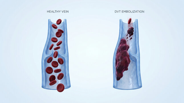 Deep Vein Thrombosis DVT Blood Clot Embolization