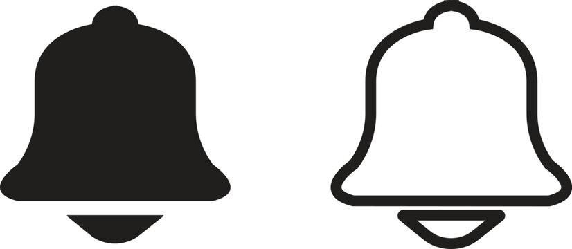 Bell Icons Set Modern Notification and Alert Symbols Collection for App, UI and Communication Design