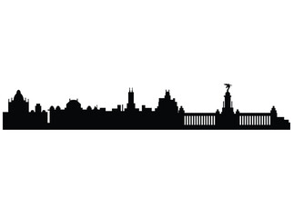 Obraz premium MADRID city skyline prepared in vector