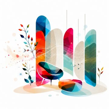 Acoustic Comfort Interior Wellbeing Abstract Illustration