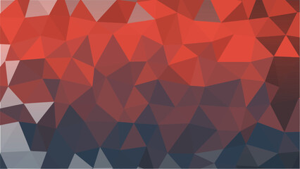 Fototapeta premium Abstract geometric background with red and blue triangles isolated on transparent background