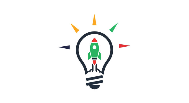 Innovative Idea Light Bulb Concept.