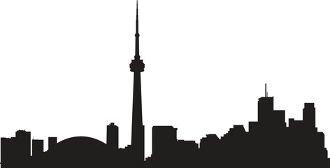Naklejka premium Toronto city skyline prepared in vector
