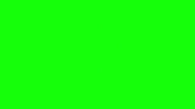 Animated burning text effect with numbers and letters on green screen background
