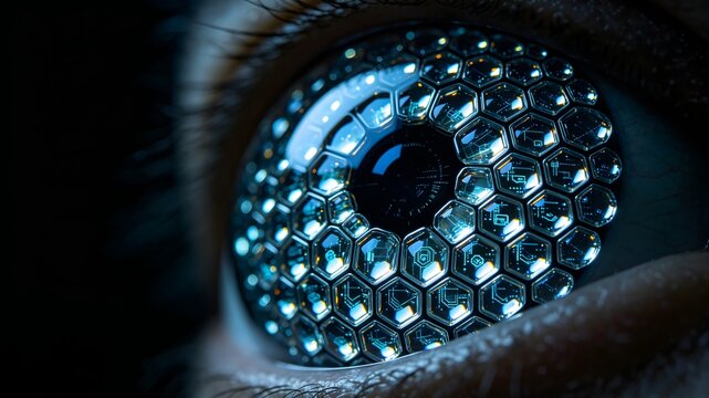 Bionic machine vision fish eye with hexagonal lens array