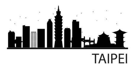Naklejka premium Taipei city skyline prepared in vector