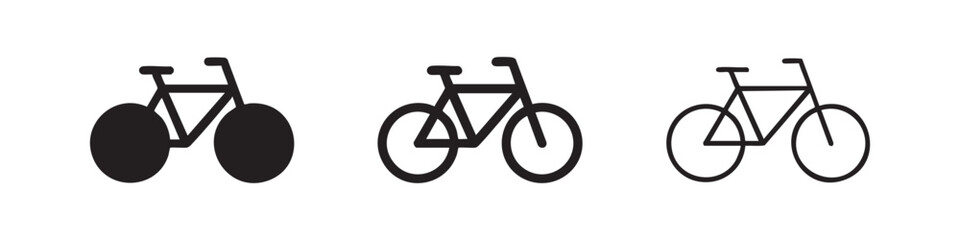 Fototapeta premium Bicycle or Bike Transportation Icon Set