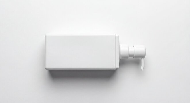 White Soap Dispenser Bottle Isolated on White Background