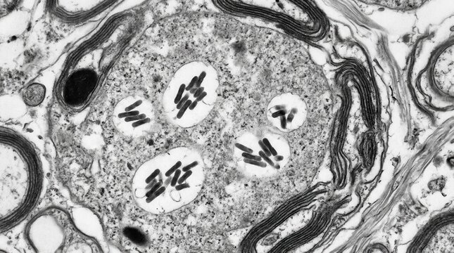 Mycobacterium leprae Nerve Infiltration, Schwann Cell TEM