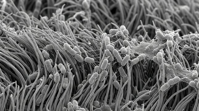 Bordetella pertussis Filamentous Hemagglutinin Adhesion, SEM Trachea