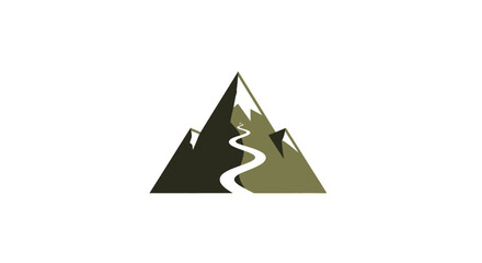 Fototapeta premium Mountain peaks with winding river.
