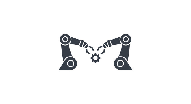Robotic arms with interlocking gears.