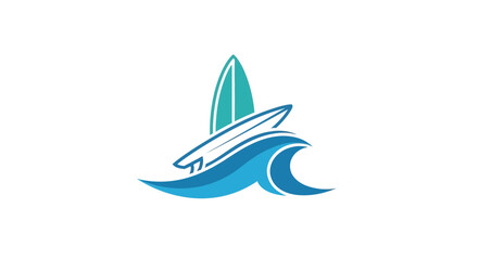 Fototapeta premium Surfboard Riding Ocean Wave Sports.