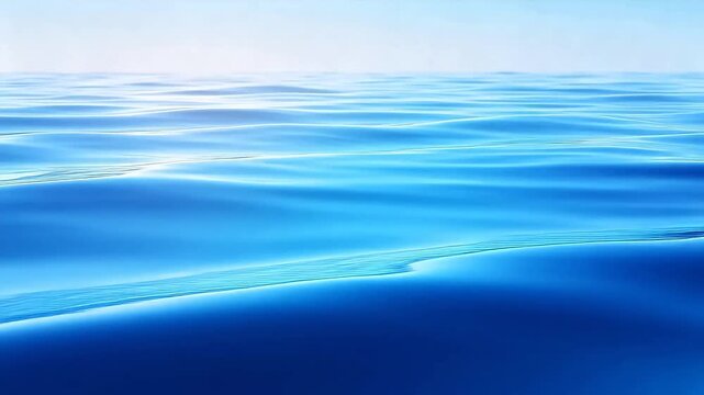 Calm blue water surface with soft gentle ripples and waves