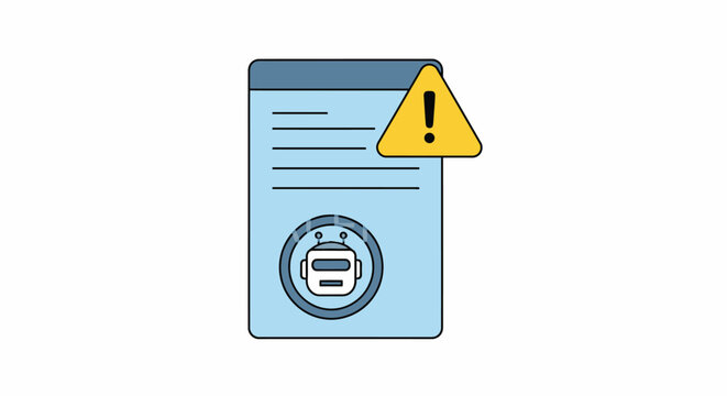 Warning Sign on Document Icon.