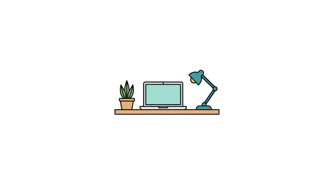 Desk lamp beside computer monitor.