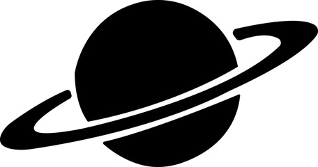 Saturn planet, ringed world and galaxy icon in flat style vector, space, cosmic, astronomy, orbit, universe symbols bundle © AbdulJabbar