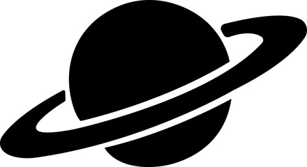 Saturn planet, ringed world and galaxy icon in flat style vector, space, cosmic, astronomy, orbit, universe symbols bundle © AbdulJabbar