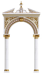 Fototapeta premium Classic door window arched frame
